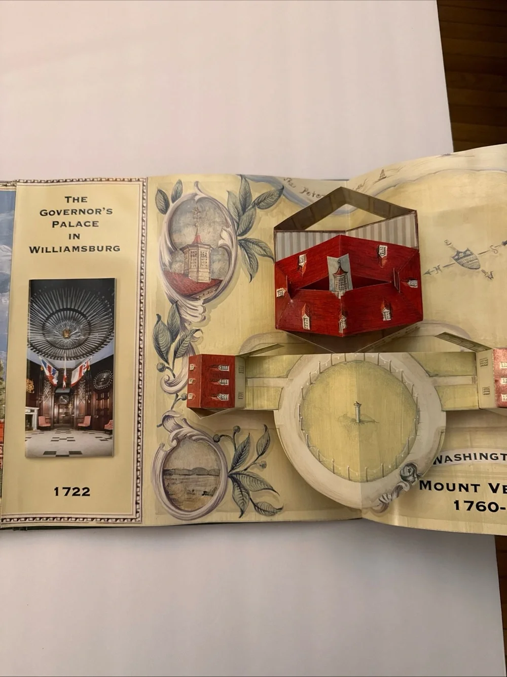 Great American Houses and Gardens Pop-Up Book - Blue/Gold Cover